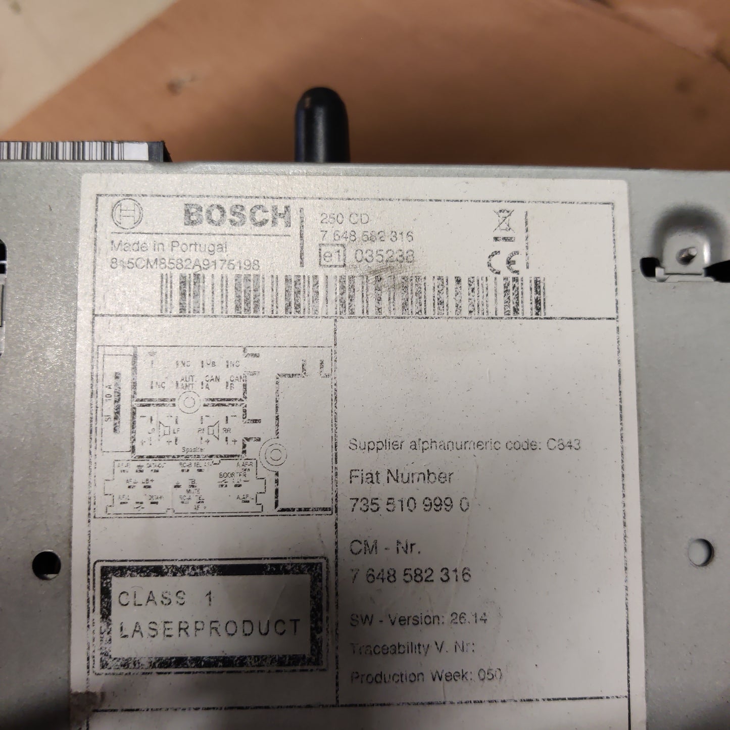 Radio ja kehys Citroen Jumper II Bussi 2.2 HDi 100 2010, 7648582316, 7355109990