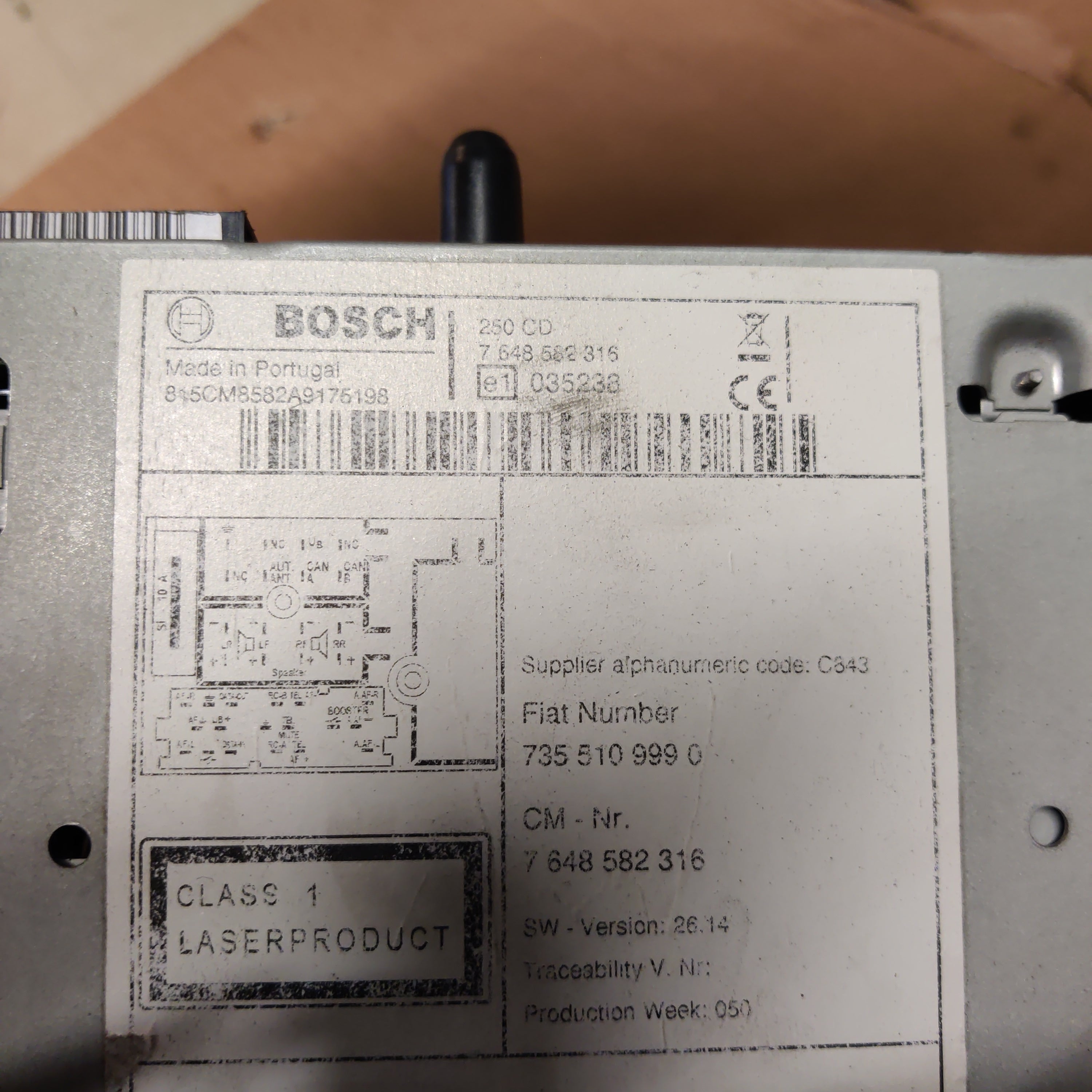 Radio ja kehys Citroen Jumper II Bussi 2.2 HDi 100 2010, 7648582316, 7355109990