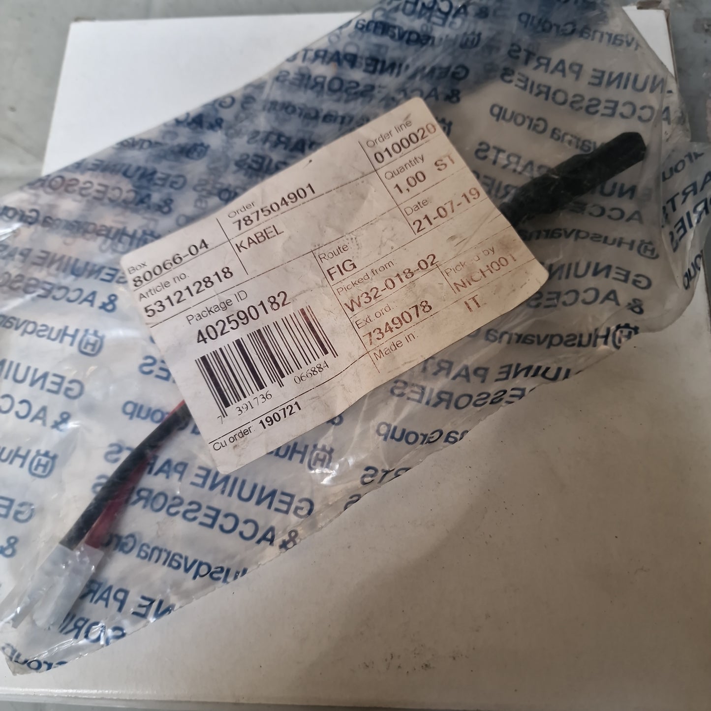 Kaapeli Husqvarna 5312128-18