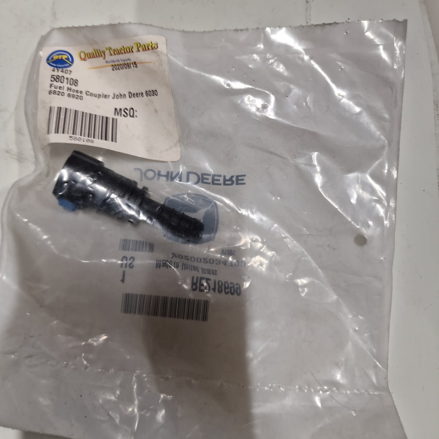 Polttoaineletkun liitin John Deere 580108, RE218699