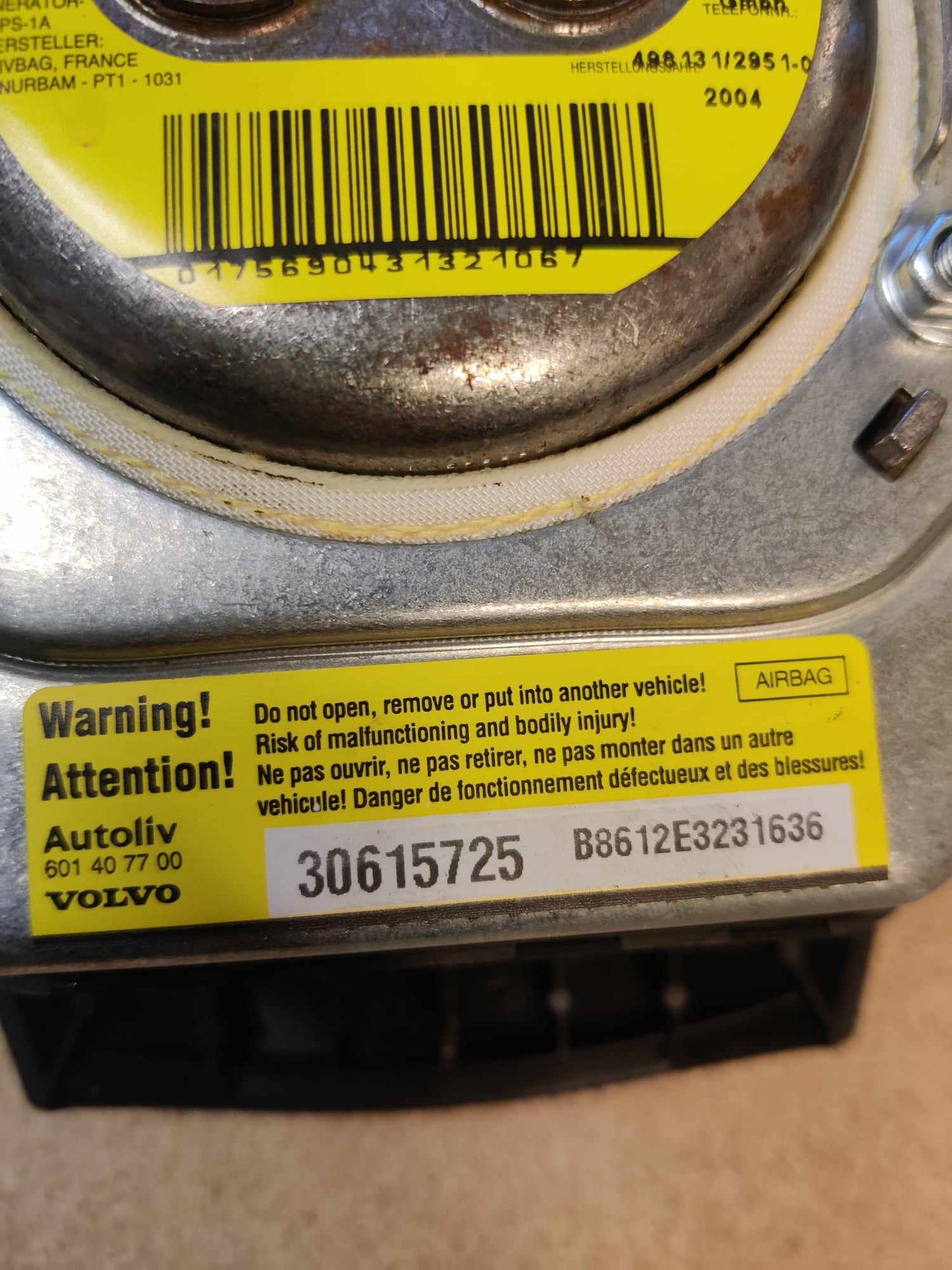 Airbag Volvo V50 1.8 bensa 2004 30615725