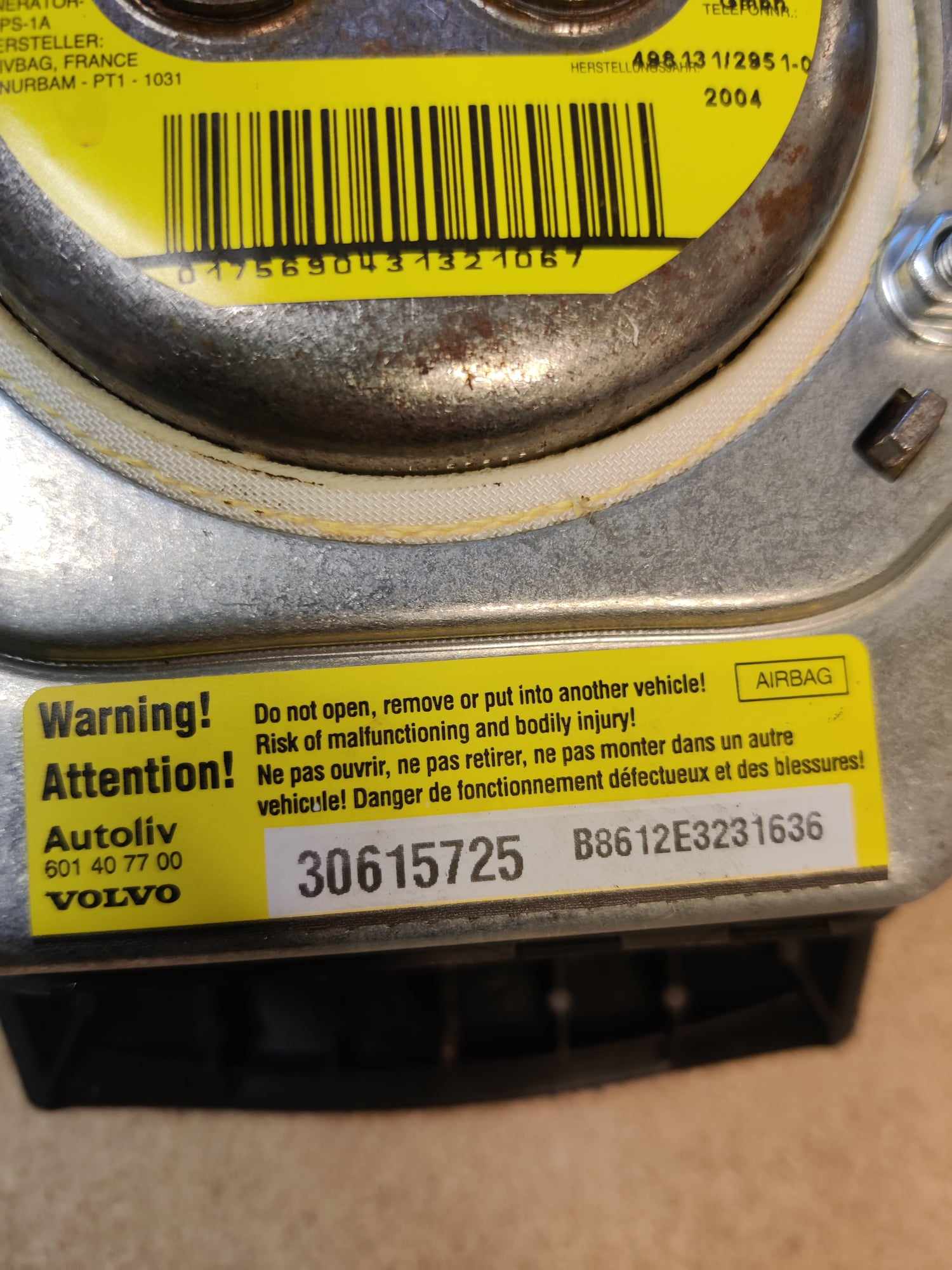 Airbag Volvo V50 1.8 bensa 2004 30615725