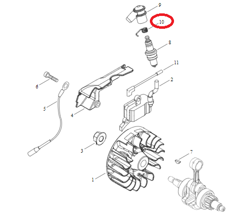 Sytytystulpan pääte Echo A426-000010