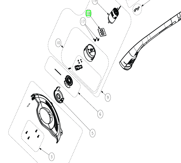 Levyosa siimapäähän, Ryobi trimmeri RLT1825LI, 5131034668