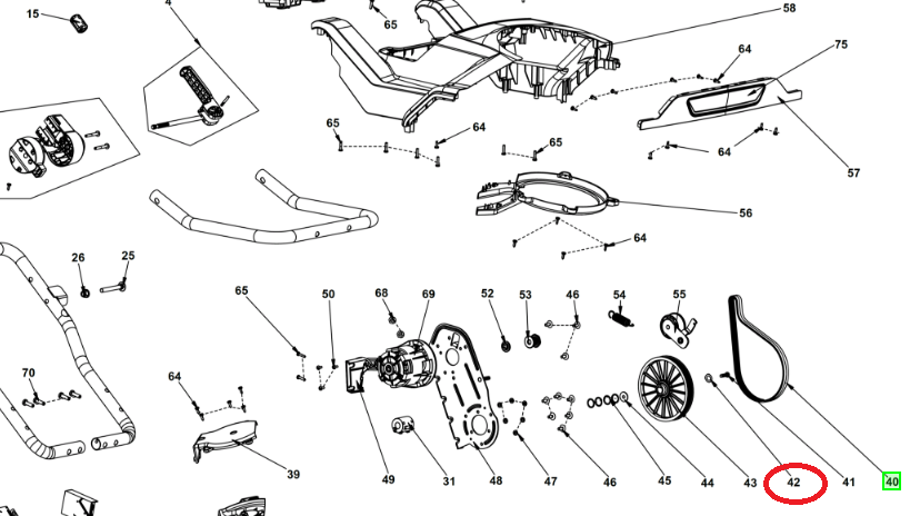 Aluslevy Ryobi Lumilinko RY36STX53A-150, 5131046230, 4 KPL