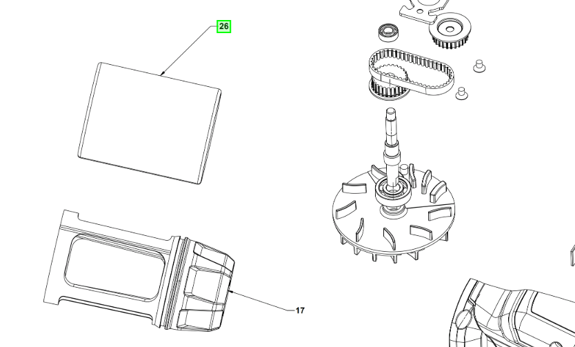 Pölypussi Ryobi RROS18 Epäkeskohiomakone, 5131045466