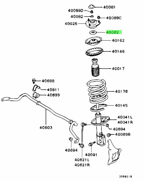 Rullalaakeri, jousijalkalaakeri etuiskunvaimentimelle, UUSI alkuperäisosa