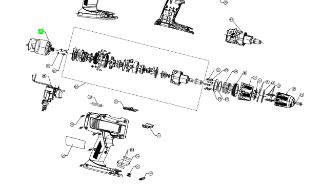 Moottori Ryobi R18DDP Akkuporakone 5131031872