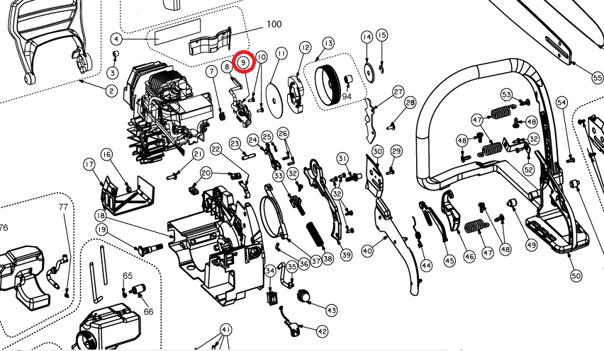 Öljypumppu Ryobi RCS3535CA, RCS4040CA, 5131015980