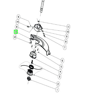 Terä Ryobi trimmeri RLT1038, RLT1038, RLT7038, RLT8038, RLT7038600W, 5131029139 POISTOTUOTE