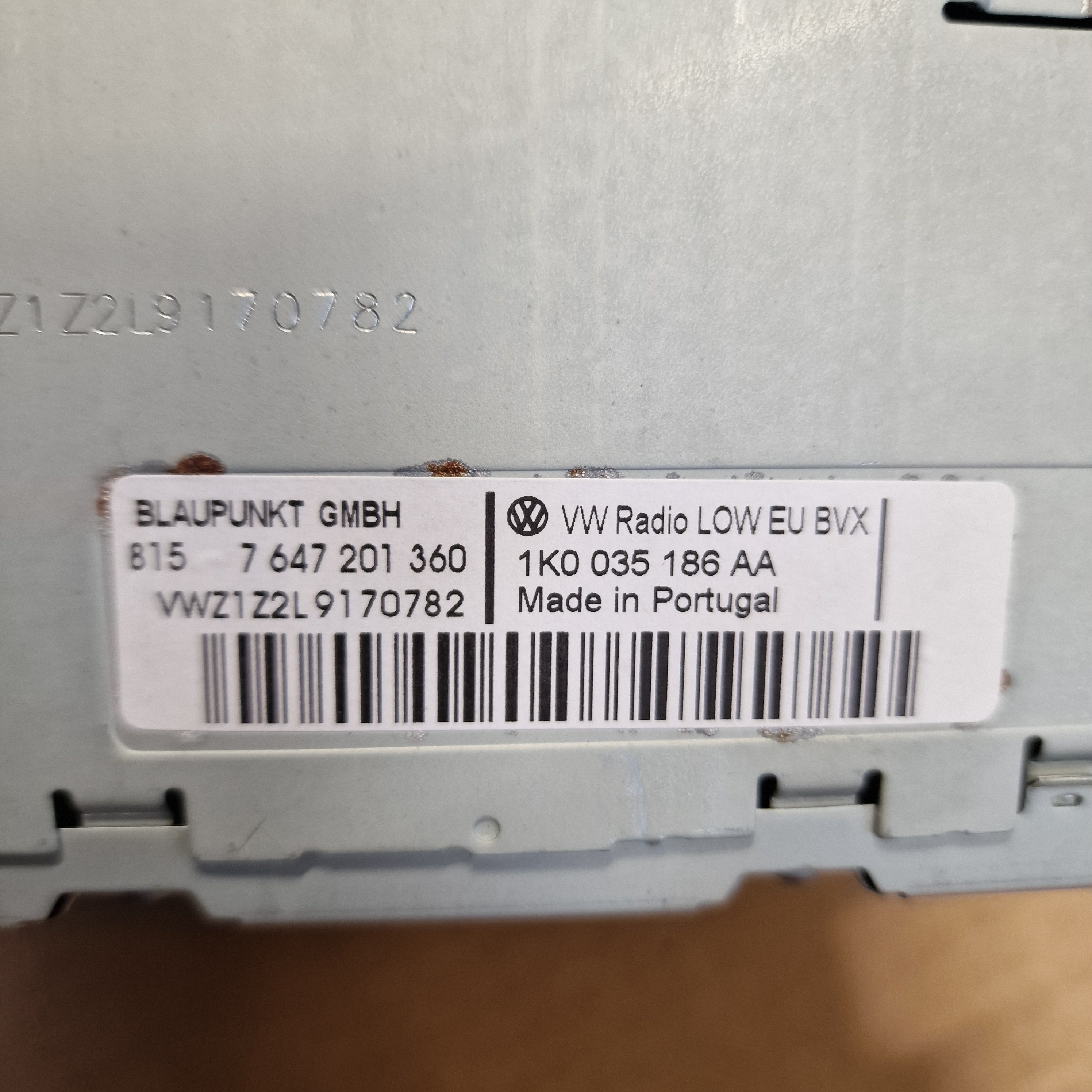 Radio, Volkswagen Passat B7 Variant 365 1.6 TDI diesel 2011, 1K0035186AA