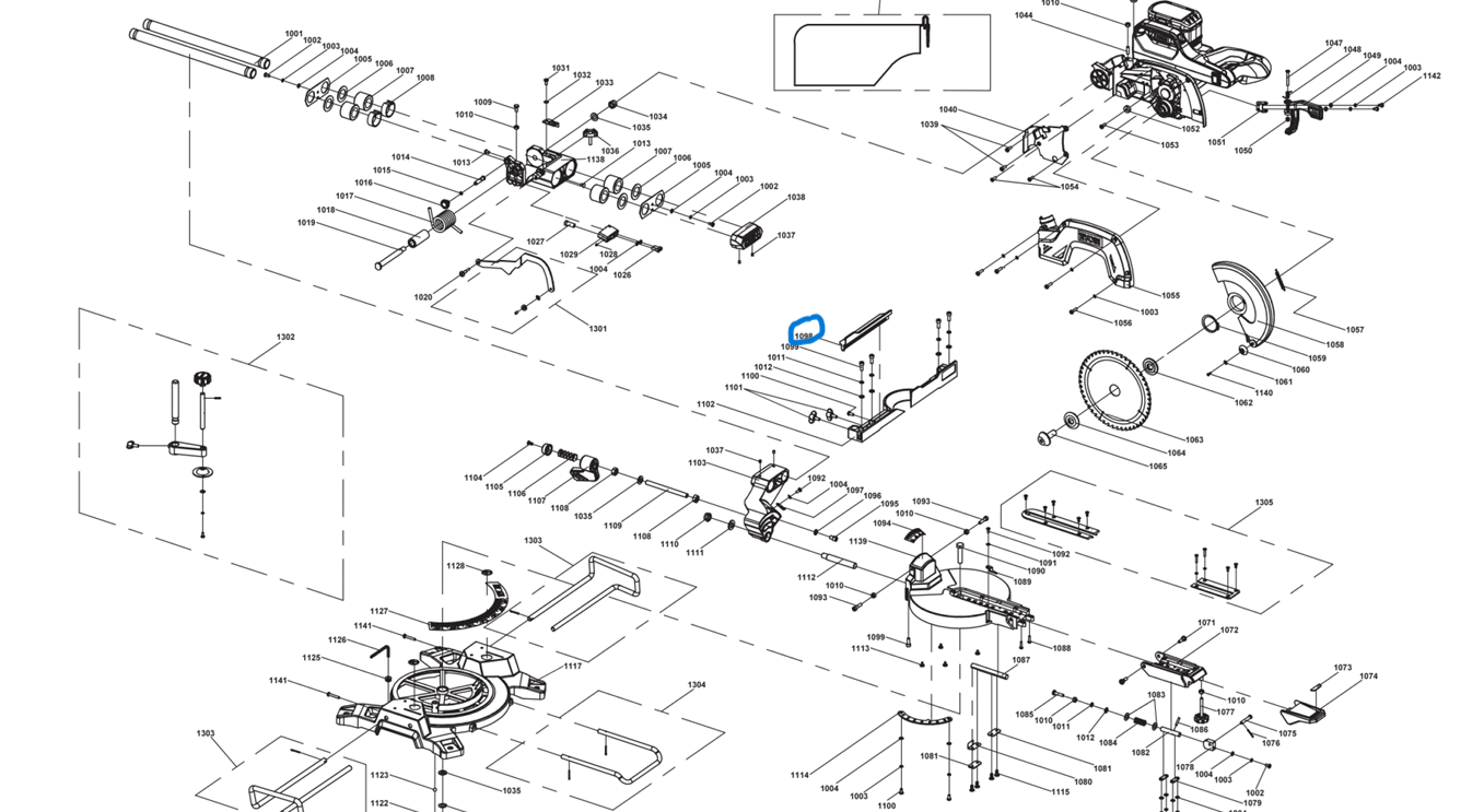 Guide kit Ryobi R18MS216-0 akkujiirisaha 5131041558