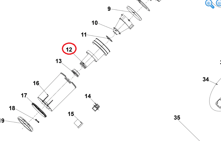 Suodatin Ryobi varsi-imuri RSV18X, 5131046115