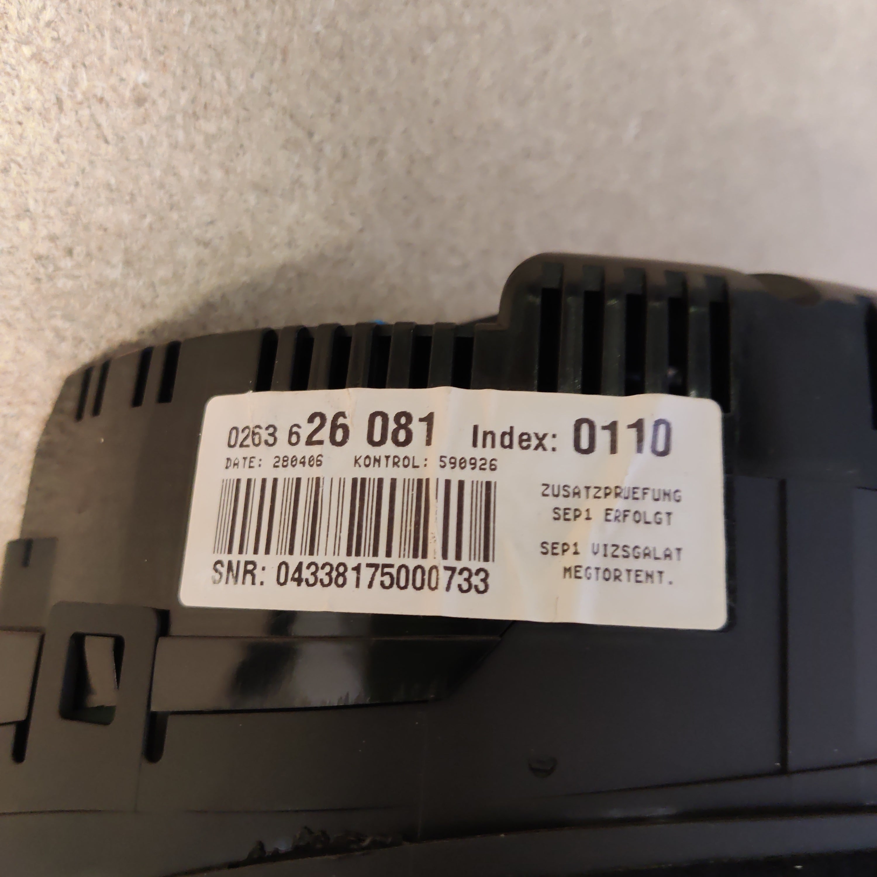 Mittaristo, täydellinen Audi A4 B7 Avant 2.0 2007, 0263626081