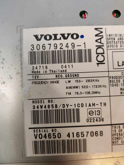 Radio/ CD/ DVD Volvo V50 1.8 bensa 2004 30679249-1