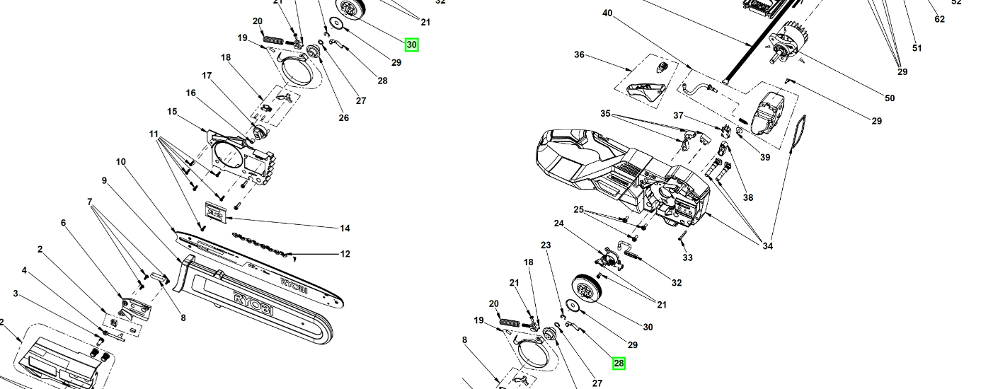 Vetopyörä Ryobi RY36CSX30B, 5131042652