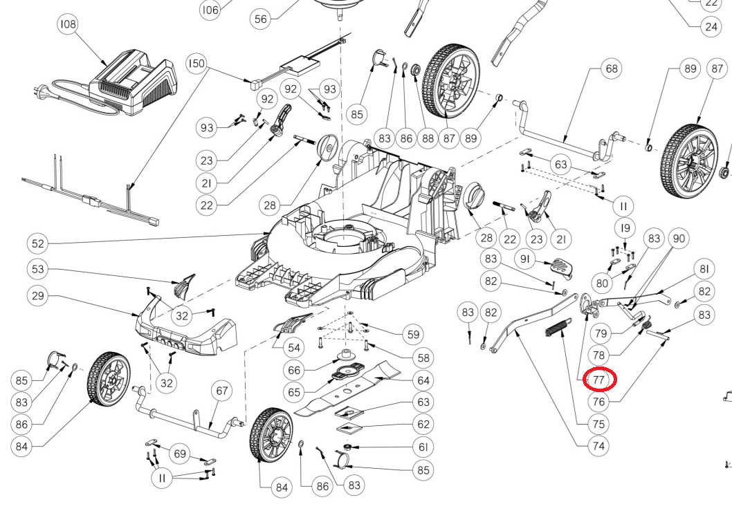 Kiinnike Ryobi ruohonleikkuri RLM18X40H240 5131035672