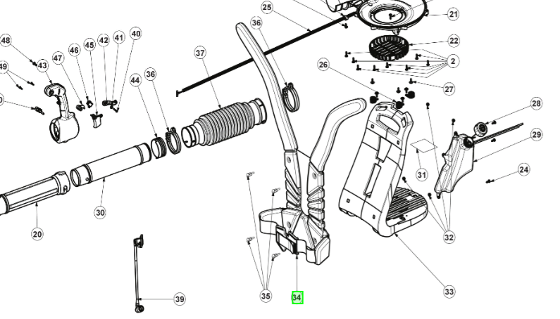 Hihna Ryobi lehtipuhallin RBL42BP, 5131035307