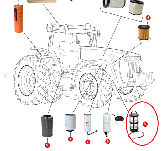 Polttoainesuodatin John Deere R502778 POISTOTUOTE