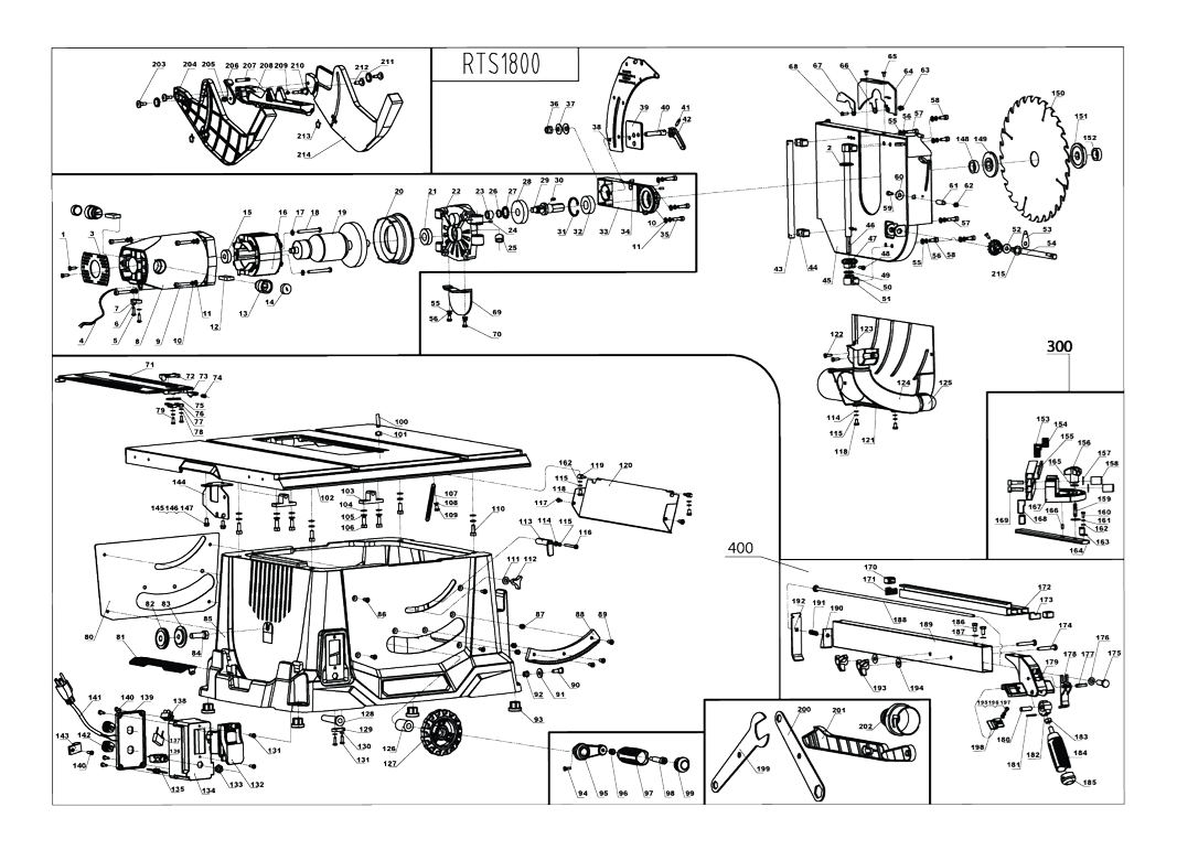 Ohjuri Ryobi RTS1800EF-G pöytäsirkkeli 5131032690