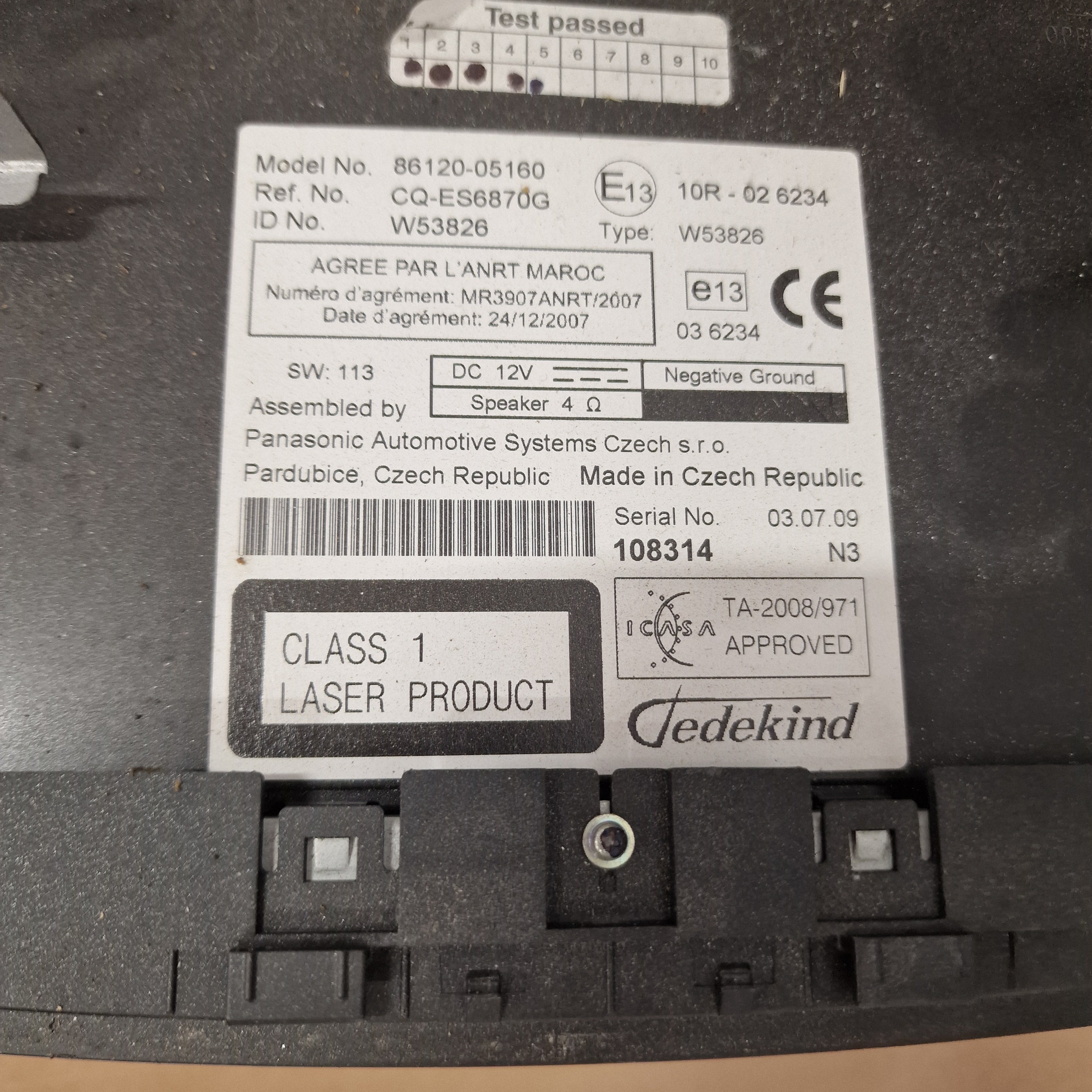 Radio Toyota Avensis StW (T27) 1.8 farmari bensiini 2009