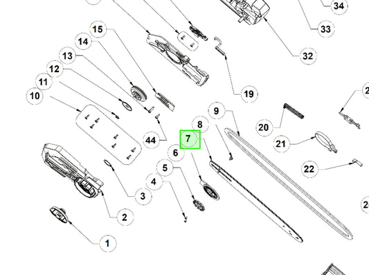 Laipan kiinnitysosat Ryobi akkuketjusaha RCS18X3050