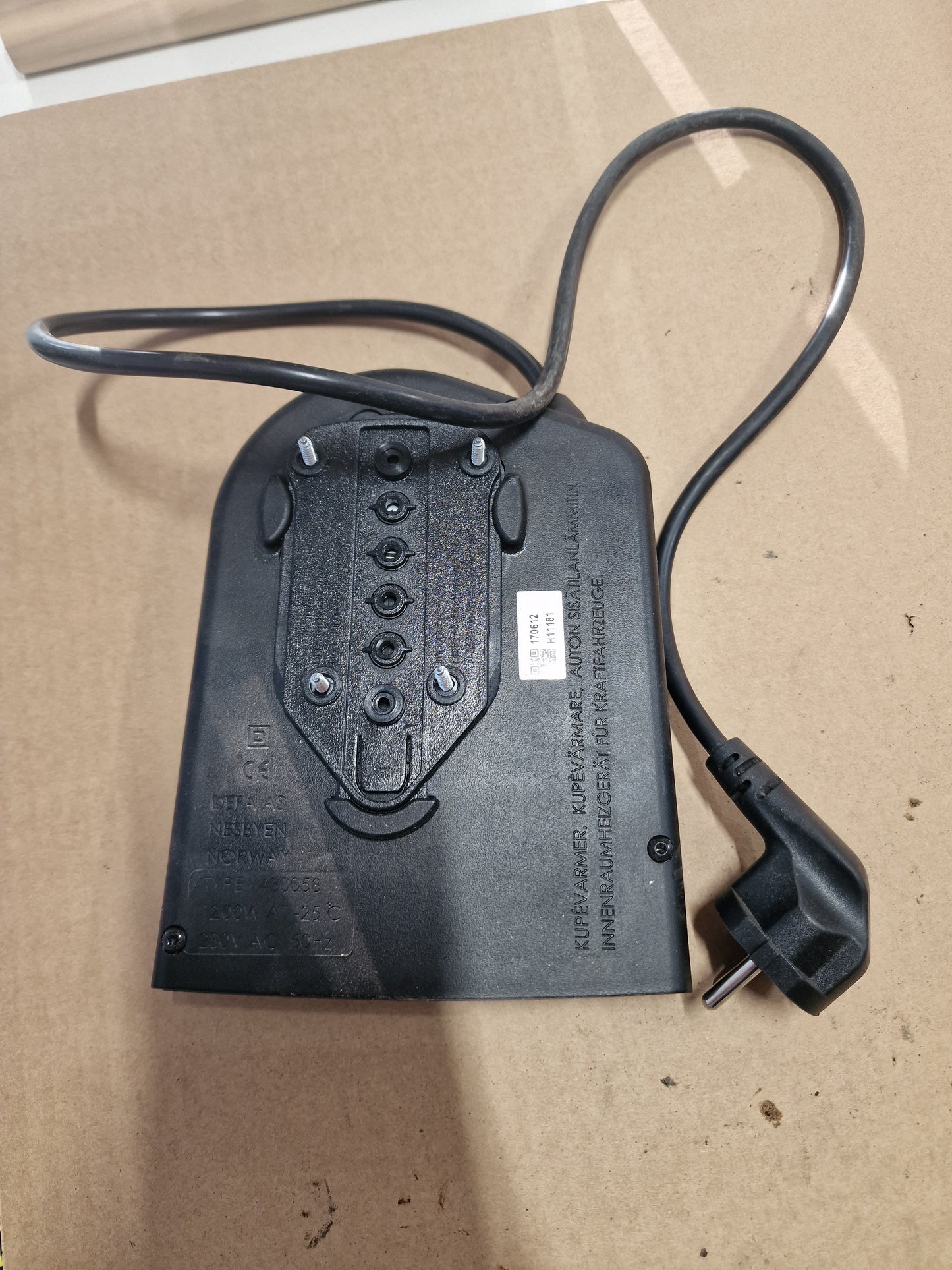 Defa sisätilalämmitin 1200W, käytetty