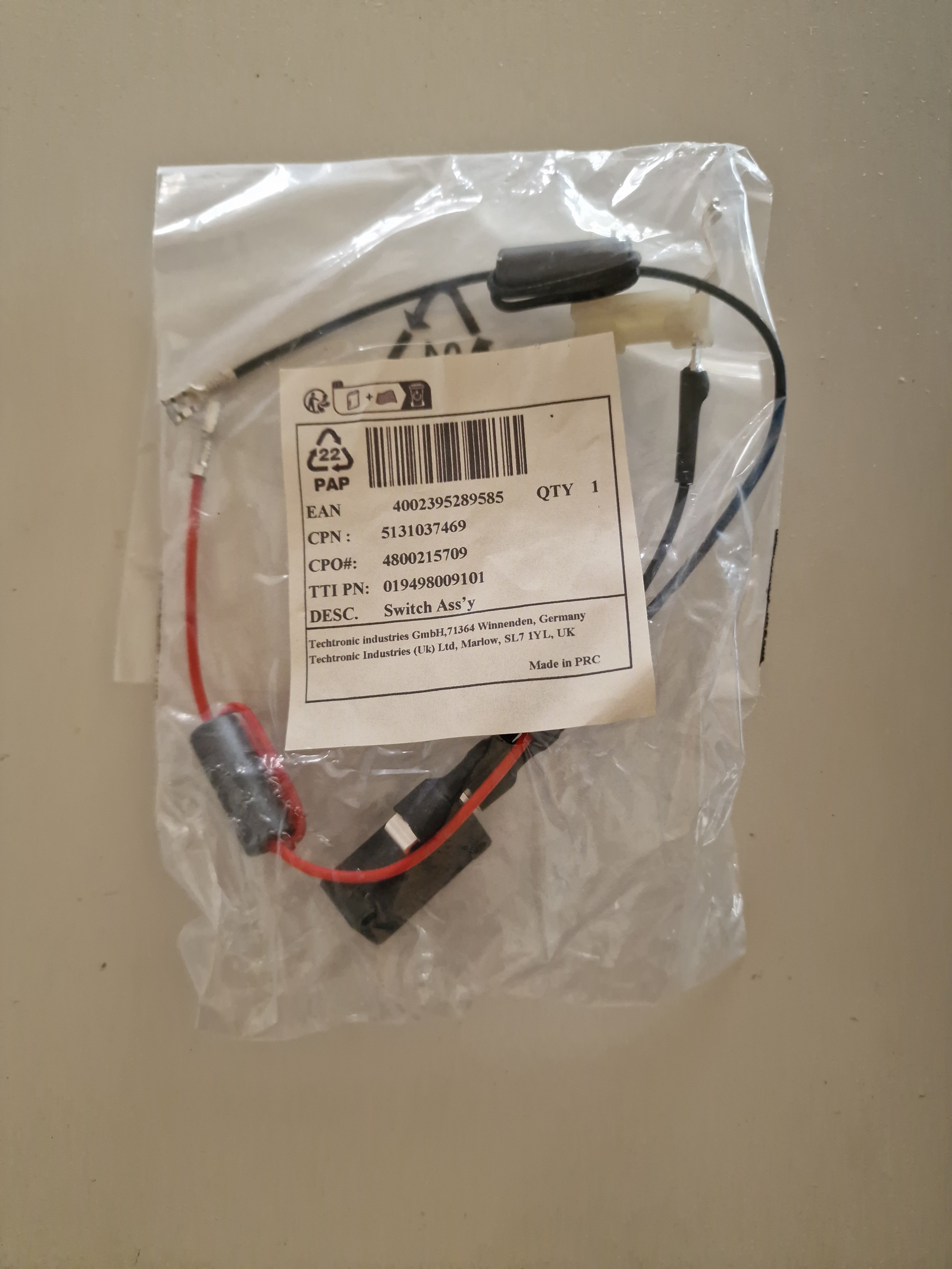 Kytkin kokonaisuus Ryobi R18AG0, 5131037469