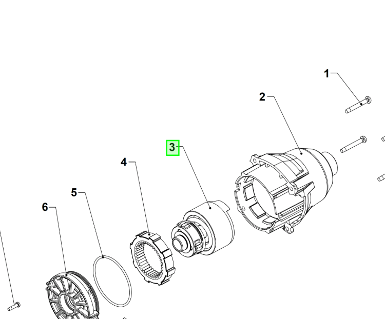 Vaihdelaatikko Ryobi ruuviväännin RID18C, 5131043752