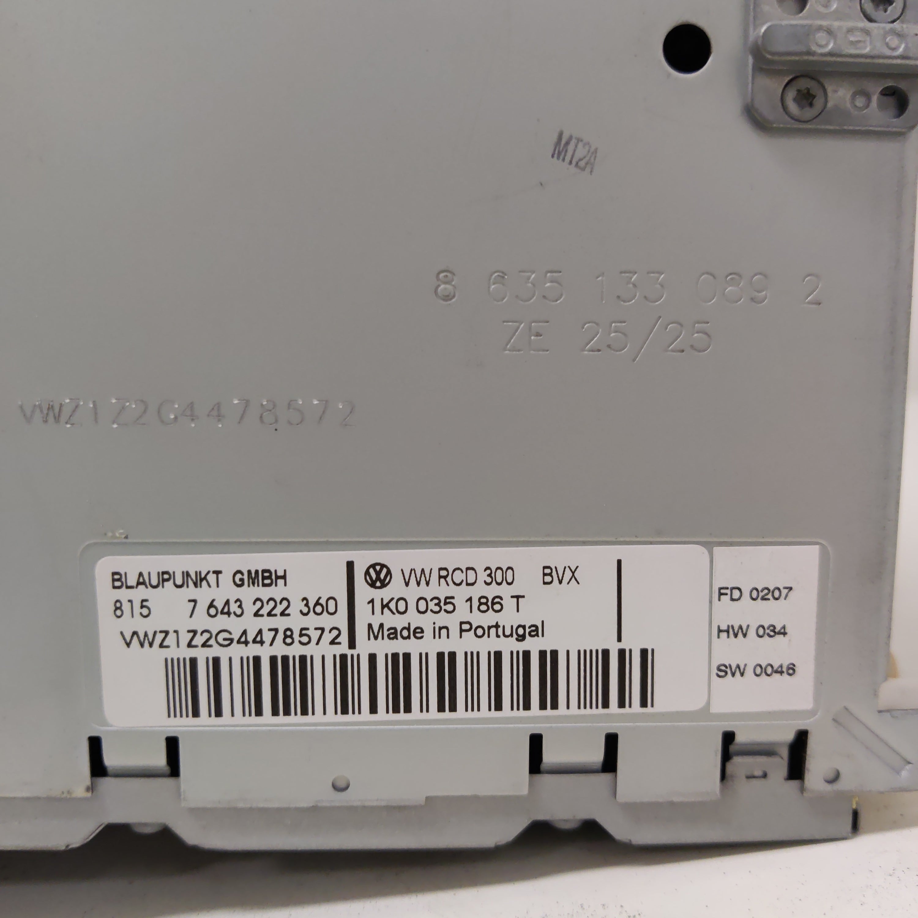 Radio, Vw Golf V 1.6 Hatchback 2007, 1K0035186T